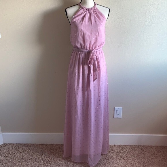 Modcloth Pink Halter Maxi Dress - Picture 3 of 9